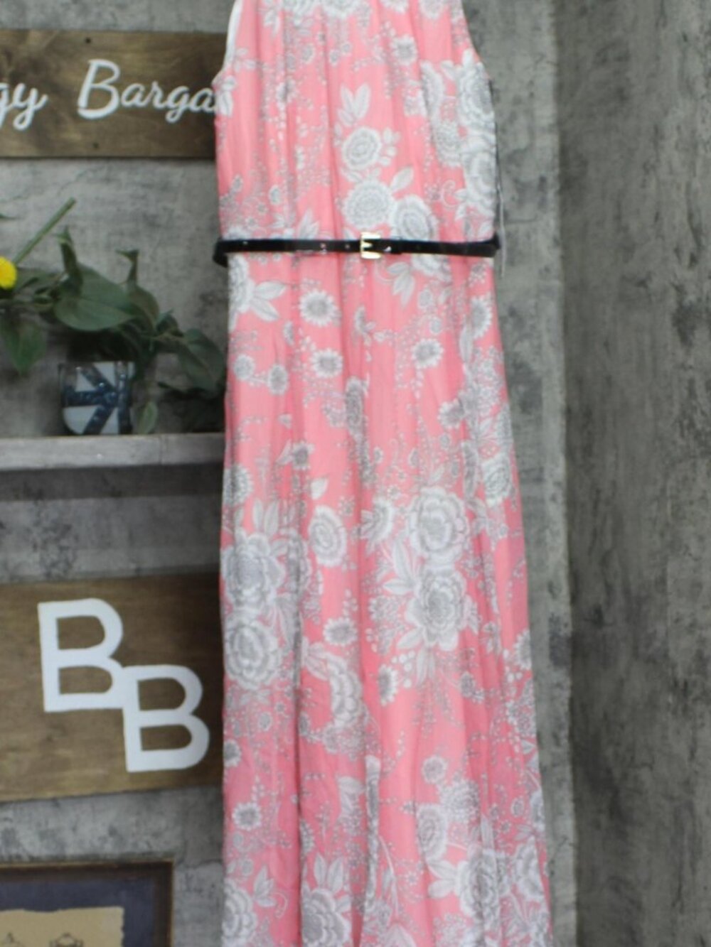 Tommy Hilfiger Tommy Hilfiger Belted Lined Floral Print Halter Midi 4